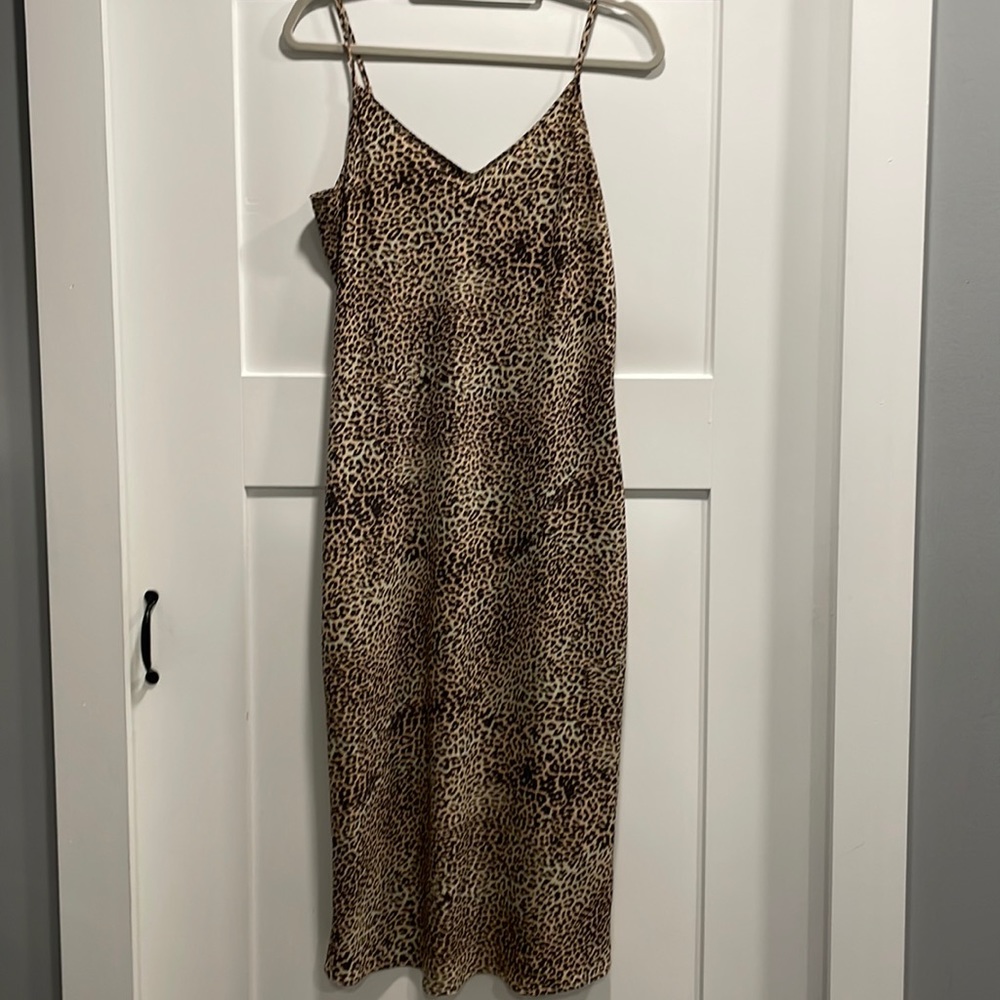Daily Ritual Animal print slip dress